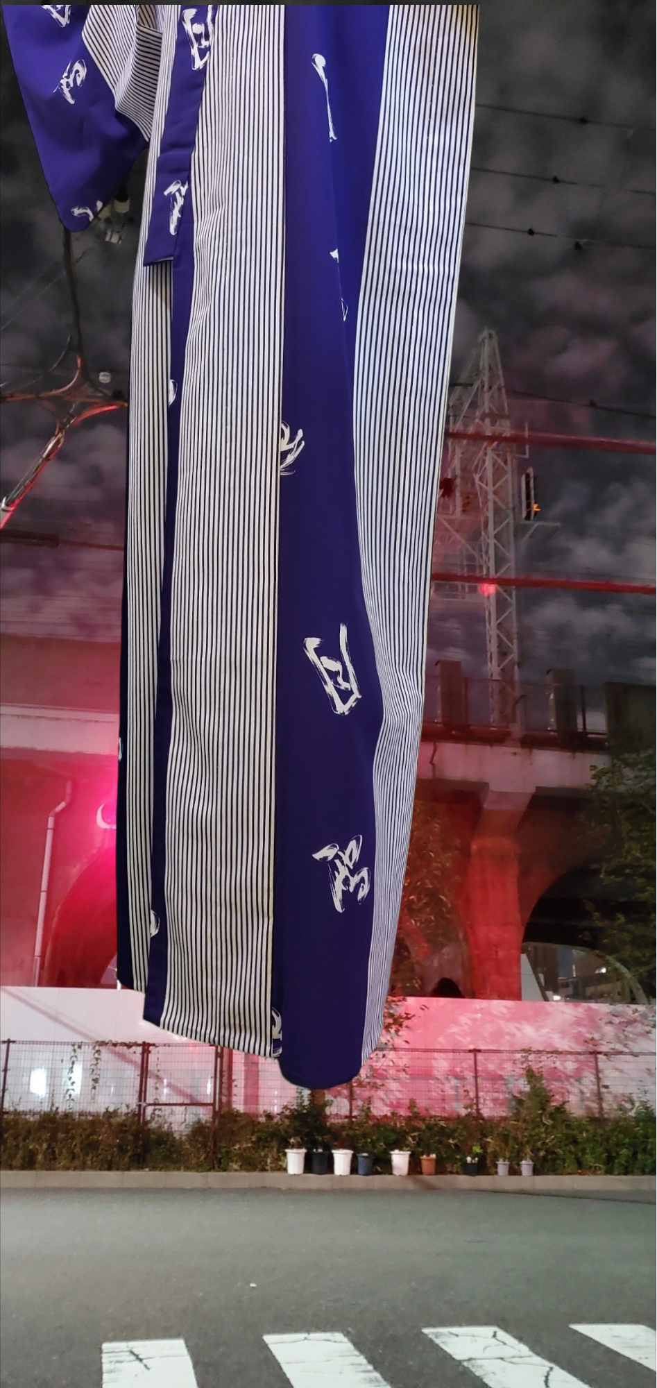 Purple & white YUKATA