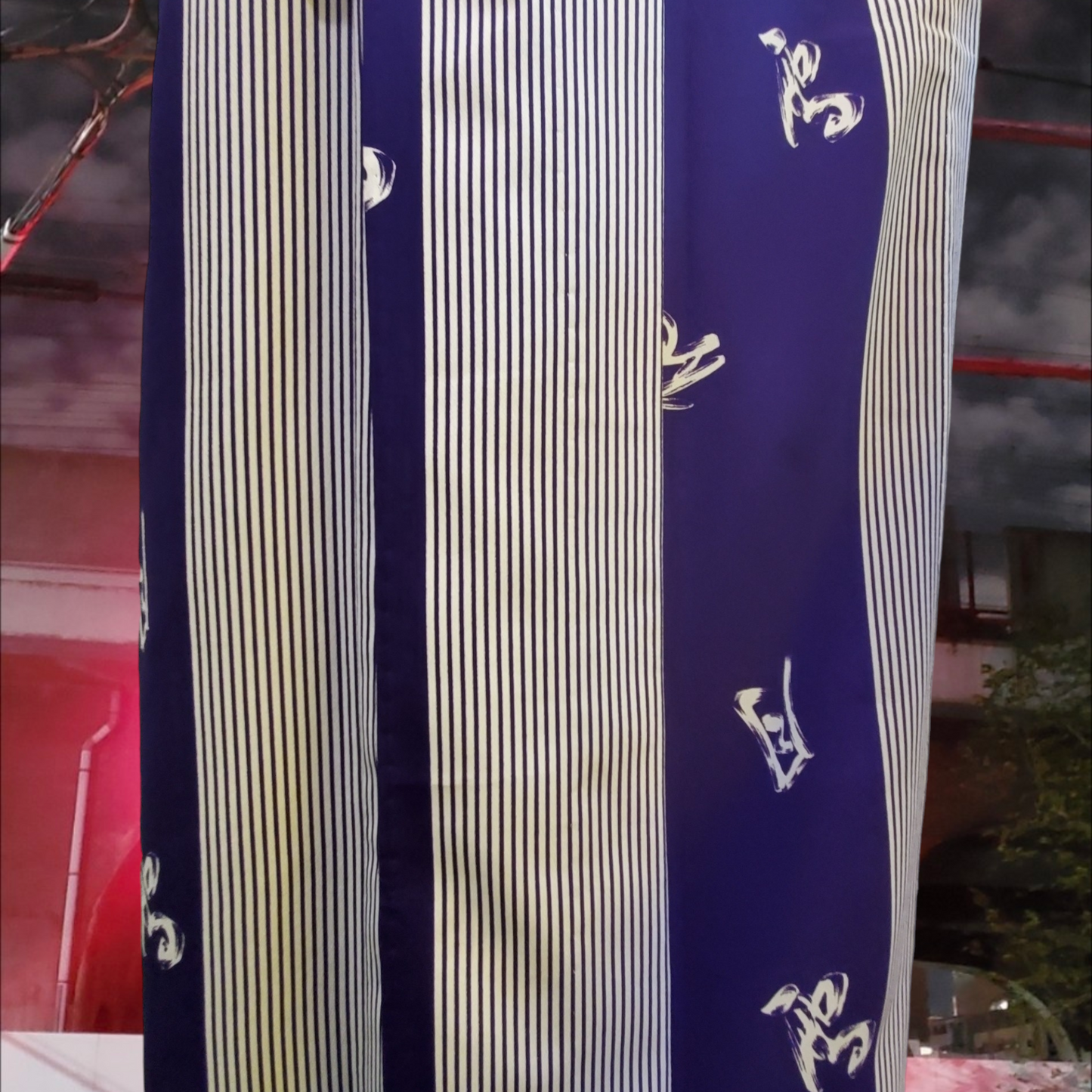 Purple & white YUKATA