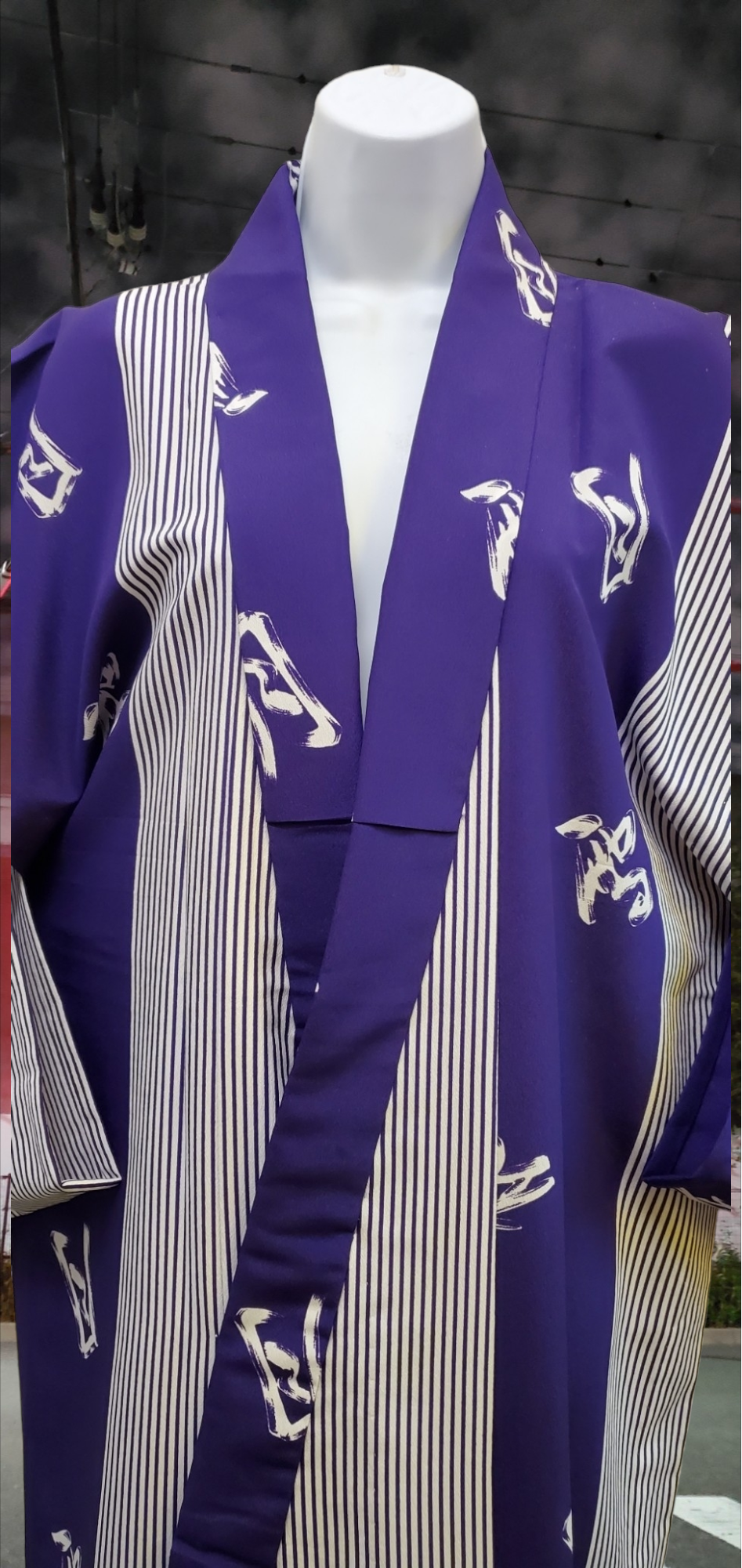 Purple & white YUKATA