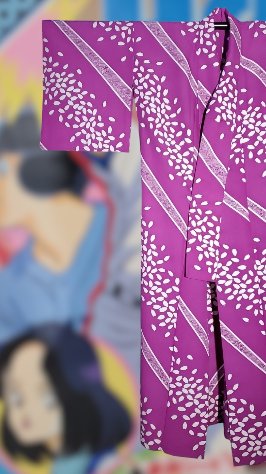 YUKATA purple with white sakura