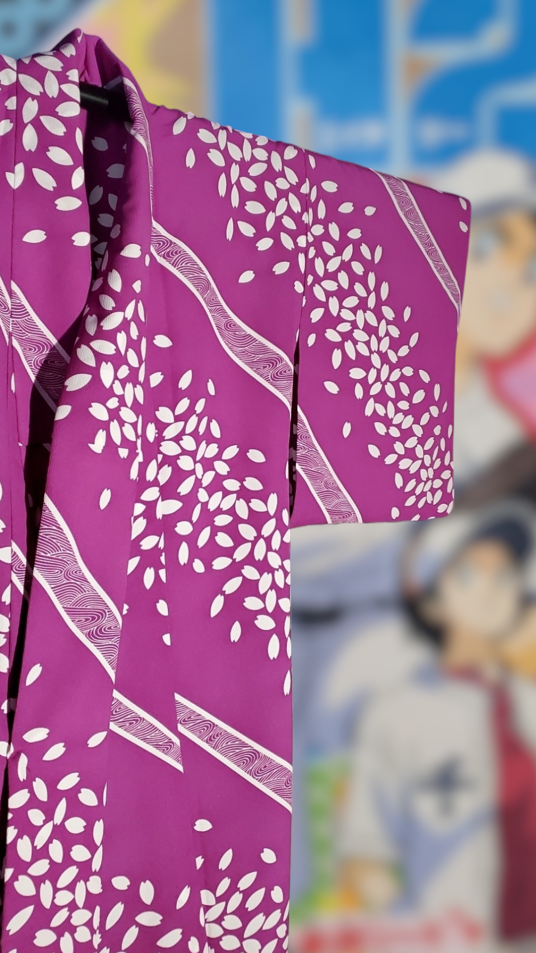 YUKATA purple with white sakura