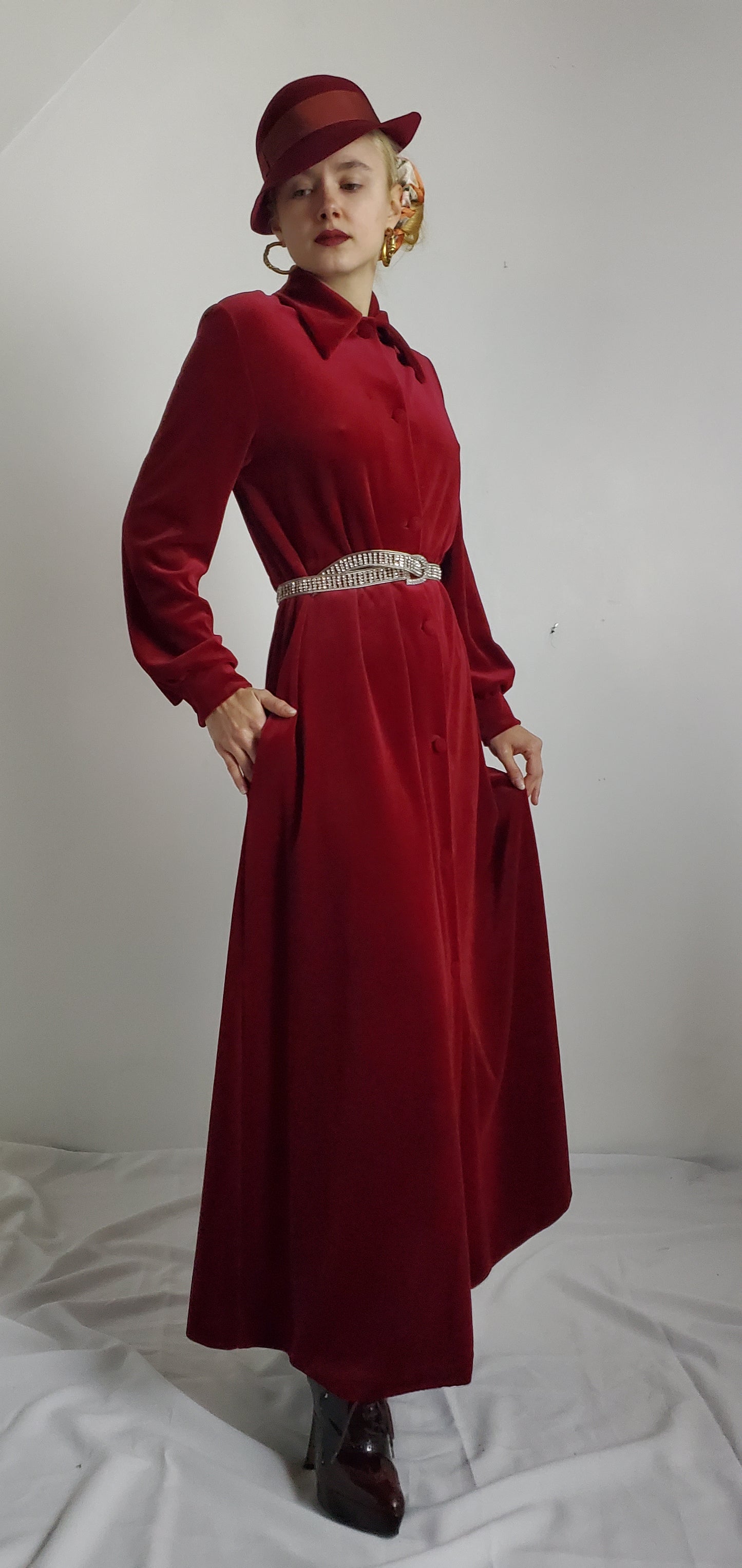 EVENING VELVET LONG DRESS