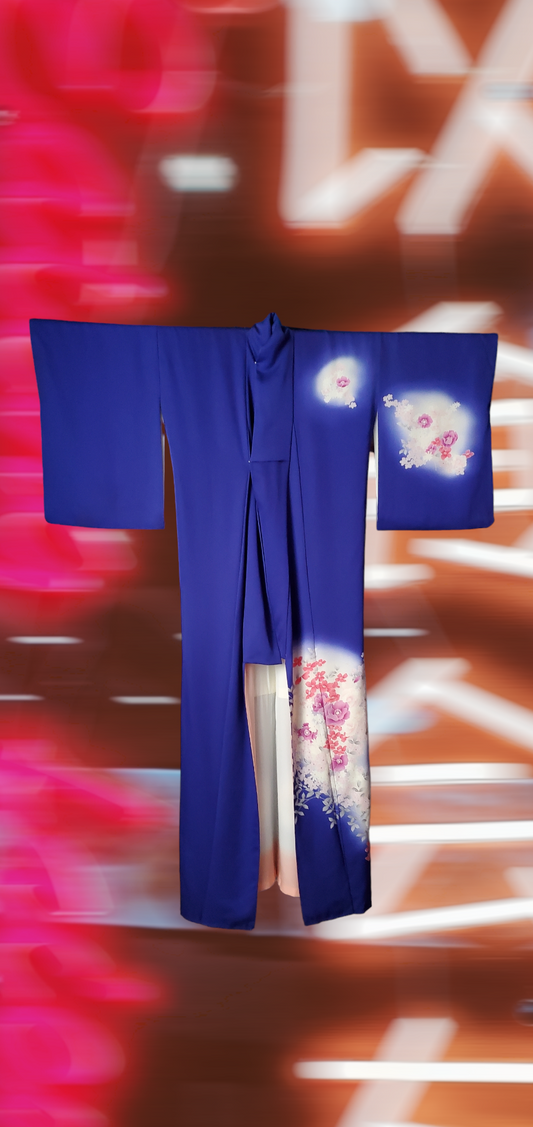 NAVY BLUE TSUKESAGE KIMONO