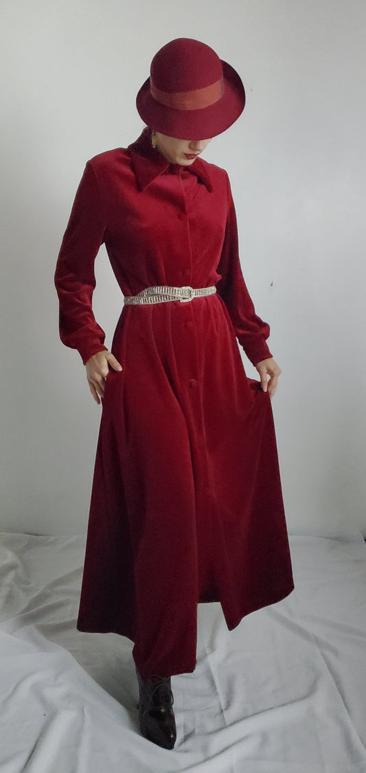 EVENING VELVET LONG DRESS