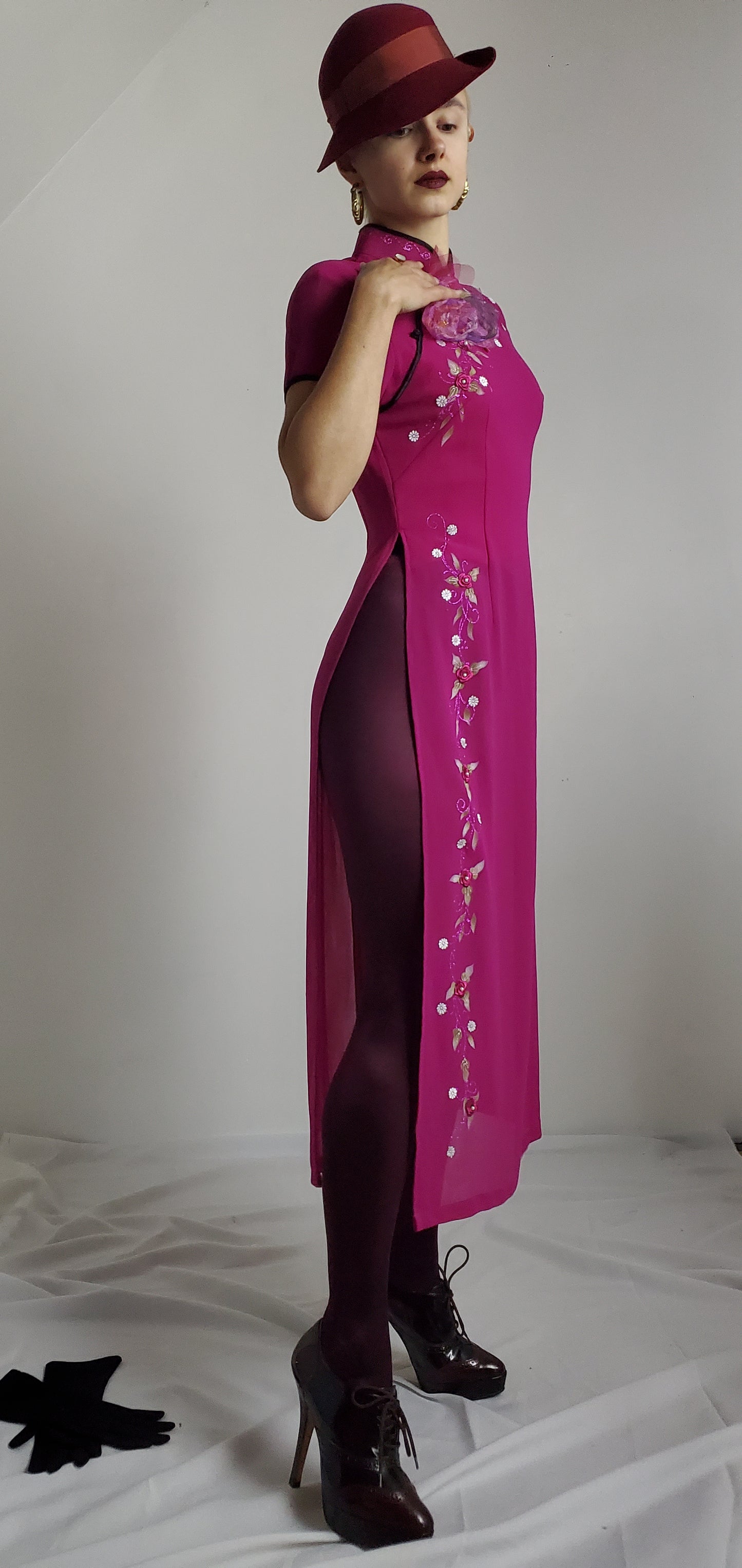 FUSCHIA WANNABE QIPAO