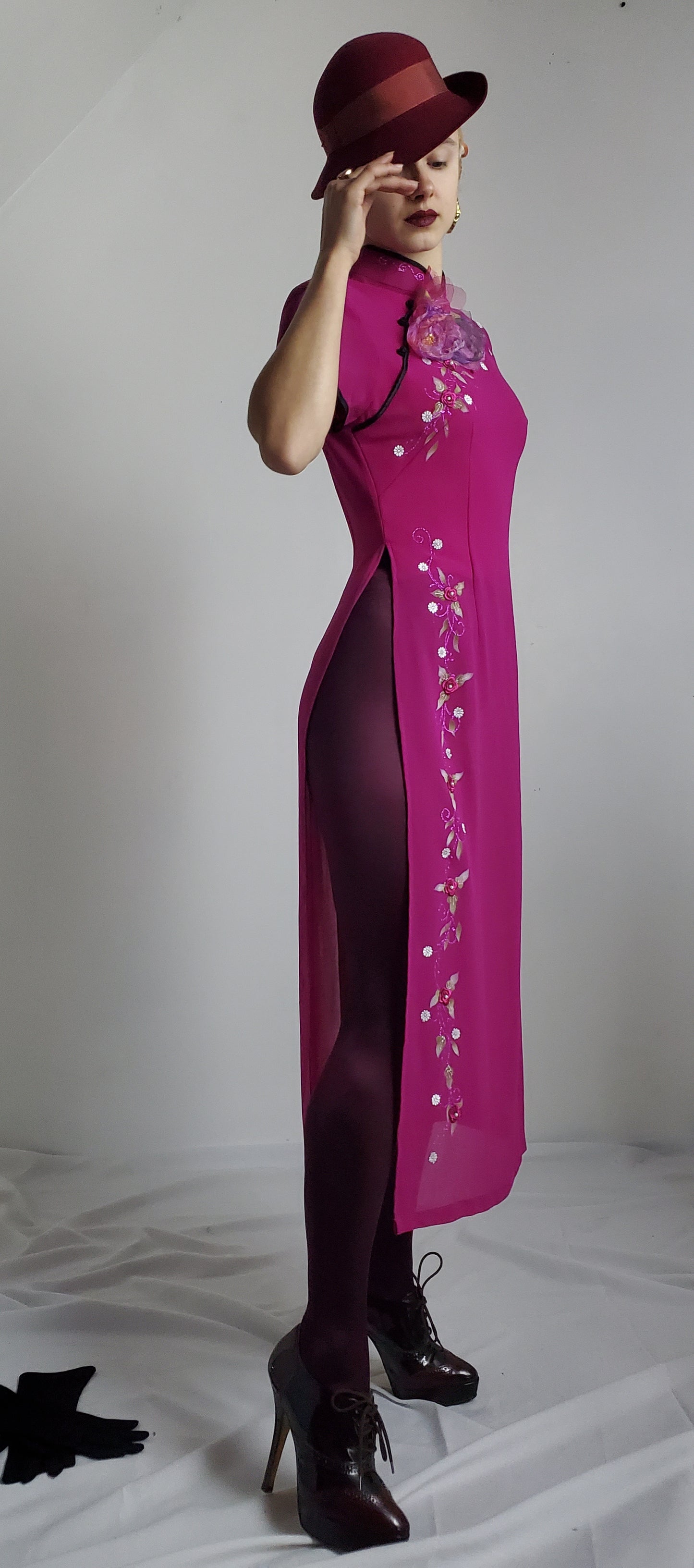 FUSCHIA WANNABE QIPAO