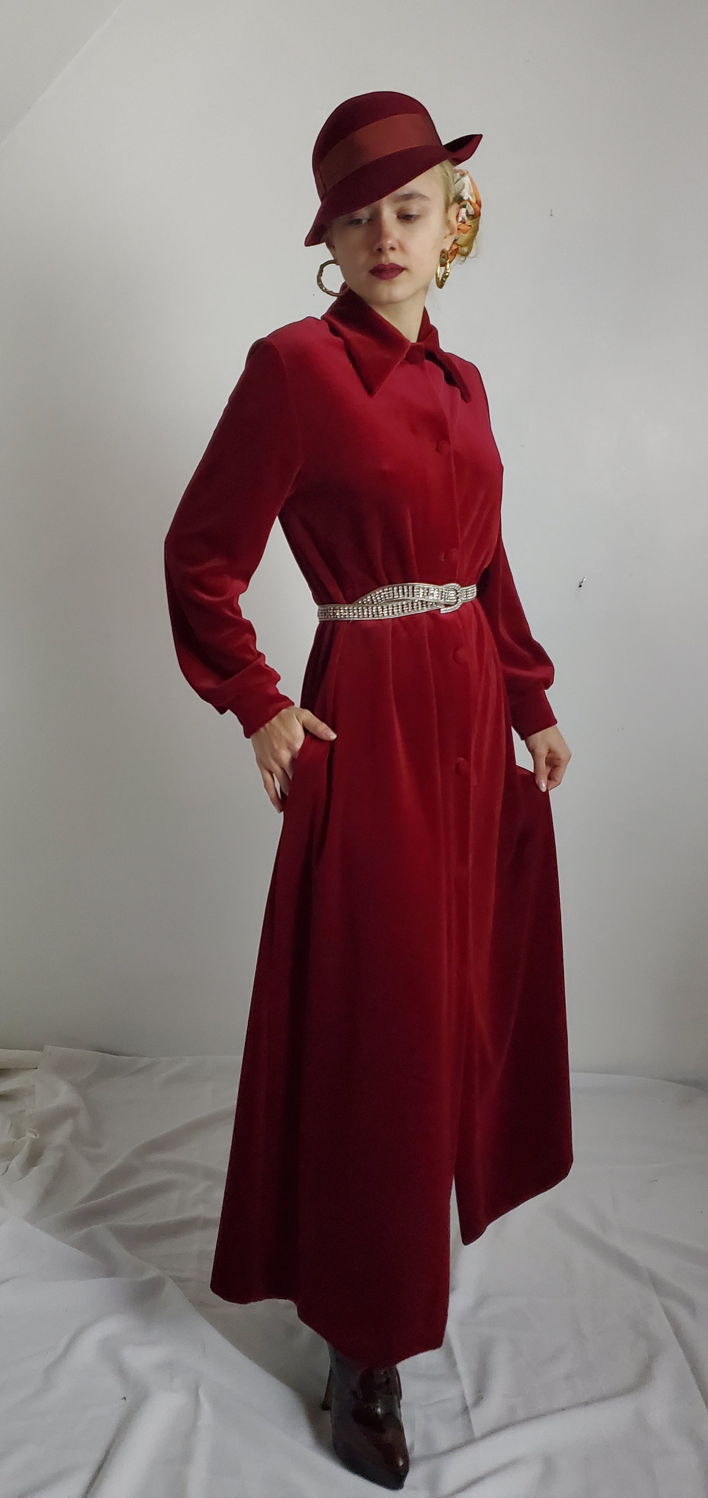 EVENING VELVET LONG DRESS